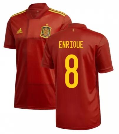 2020 EURO Spain Home Kit Soccer Jersey ENRIQUE 8